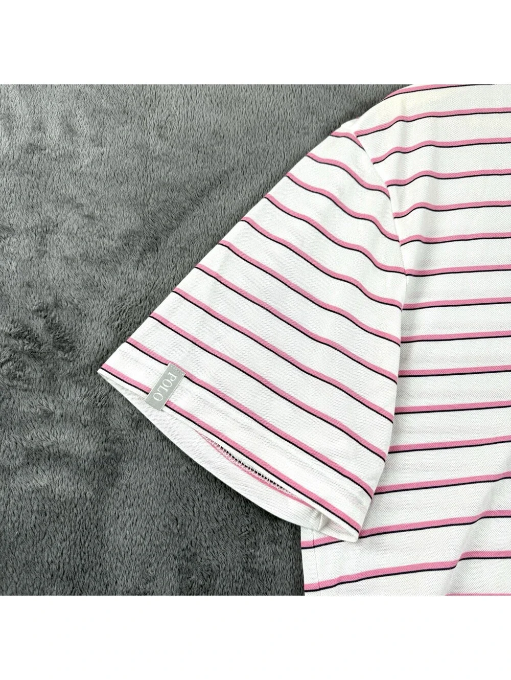 Polo Ralph Lauren Polo Shirt Pro Fit White Pink Striped Golf MenL Clubhouse Prep